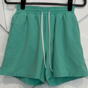 lululemon athletica Men’s Teal Green Drawstring Swim Trunks